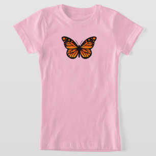 T-Shirt Monarch Butterfly Design - Girls Jersey T-Sh