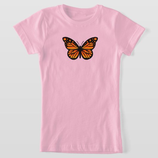 T-Shirt Monarch Butterfly Design - Girls Jersey T-Sh (Poser)