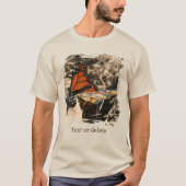 T-shirt Monarch Butterfly On Leaf Personalized Nature (Devant)