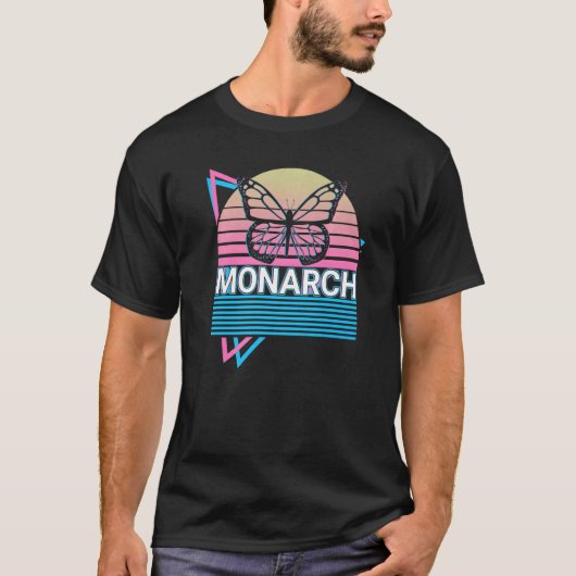 T-shirt Monarch Butterfly Retro (Devant)