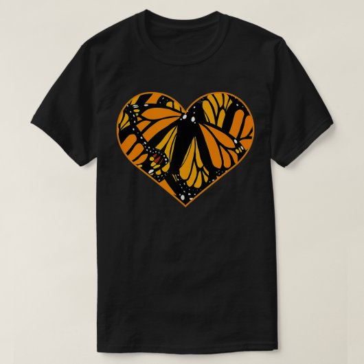 T-shirt Monarch Butterfly Wing Motif de coeur Nature Cool  (Design devant)