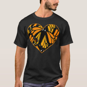 T-shirt Monarch Butterfly Wing Motif de coeur Nature Cool