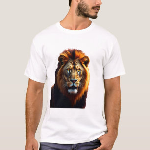 T-shirt Monarque majestueux : Le règne du lion sauvage