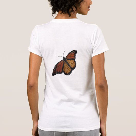 T-shirt Monarque métamorphose chemise papillon chenille (Dos)