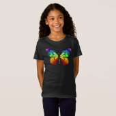 T-Shirt Monarque papillon arc-en-ciel (Devant entier)
