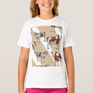 T-shirt Monarque Vache Fourrure Noire