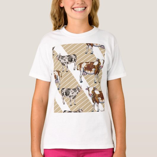 T-shirt Monarque Vache Fourrure Noire (Devant)