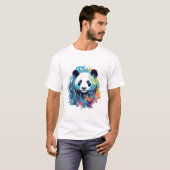 T-shirt Monde animal géant Panda découverte de beauté de l (Devant entier)
