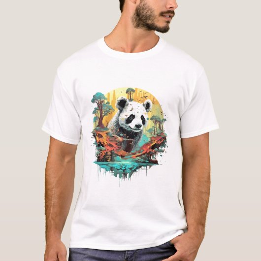 T-shirt Monde animal géant Panda découverte de beauté de l (Devant)