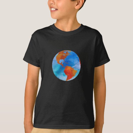T-shirt Monde aquarelle (Devant)