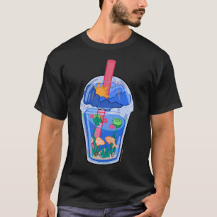 T-shirt Monde Aquatique Dans Une Tasse