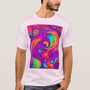 T-shirt Monde coloré : Motif fleuri