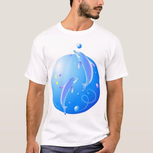 T-shirt Monde de dauphin (Devant)