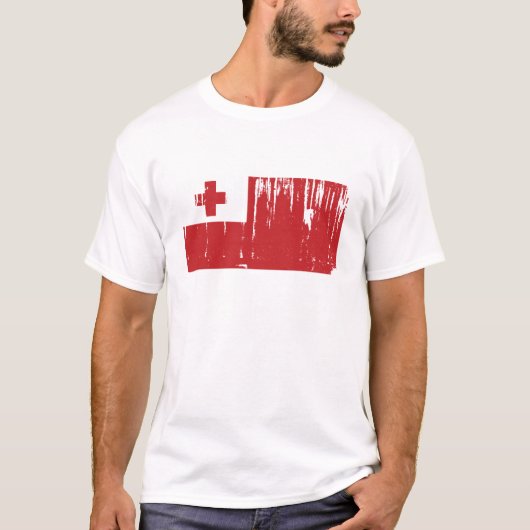 T-shirt Monde de drapeau du Tonga (Devant)