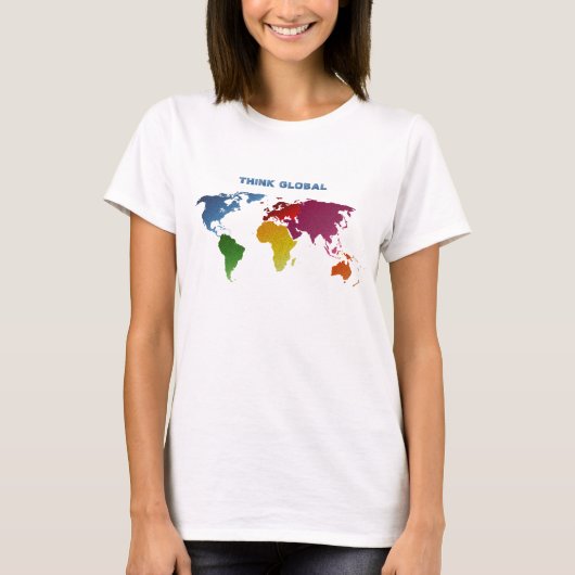 T-shirt Monde de la carte (Devant)