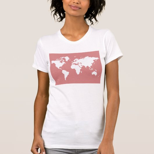 T-shirt Monde élégant rose (Devant)