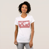 T-shirt Monde élégant rose (Devant entier)