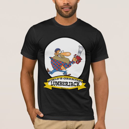 T-SHIRT MONDE LE PLUS GRAND LUMBERJACK HOMME CARTOON (Devant)