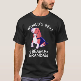 T-shirt Monde meilleur Beagle grand-mère chien chien migno
