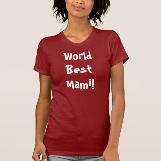 T-shirt Monde meilleur Mami (Devant)
