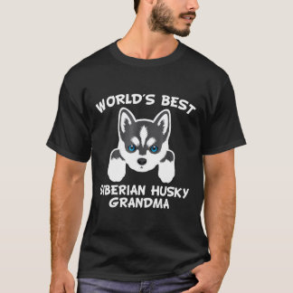 T-shirt Monde meilleur Sibérie Husky Grandma Chien Granddo