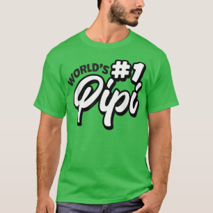 T-shirt Monde no 1 Pipi Fête des pères rétro meilleure Pip