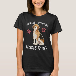 T-shirt Monde S Awesomest Beagle Maman Chien