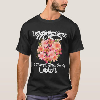 T-shirt Mondes Meilleur Gigi Peach Flower Bouquet Grandma