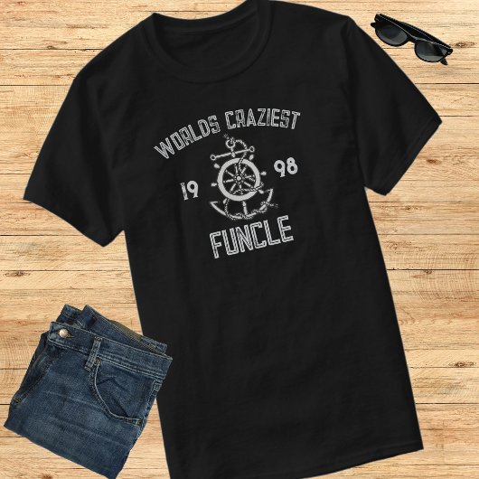 T-shirt Mondes Nautiques Funcle le plus fou Année Est