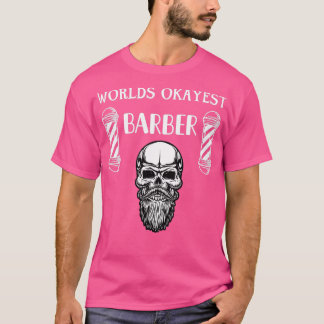 T-shirt Mondes Okayest Barber Dapper Typographie du crâne
