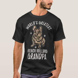 T-shirt Mondes plus grand français Bulldog grand-papi drôl