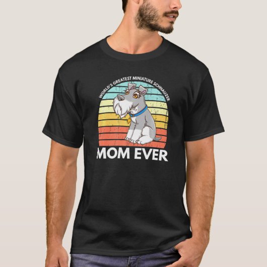 T-shirt Mondes plus grande miniature Schnauzer Maman Cute  (Devant)