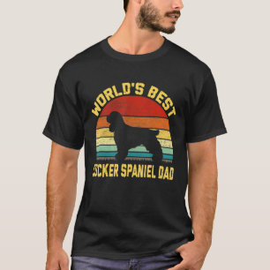 T-shirt Mondes vintages Meilleur Cocker Espagnol Papa