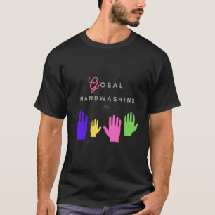 t-shirt mondial pour la journée de lavage de main