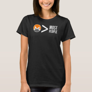 T-shirt Monero XMR Supérieur à la plupart des gens Crypto 