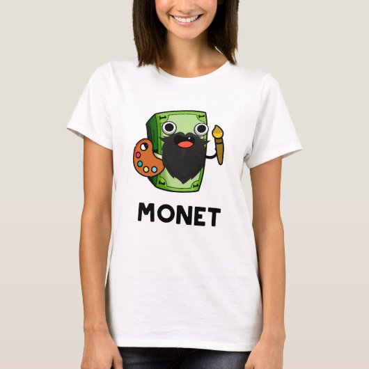 T-shirt Monet Cute Artiste Argent Pun (Devant)