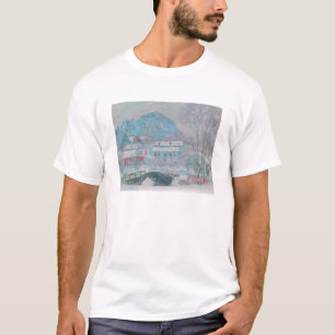 T-shirt Monet - Norvège, village de Sandviken sous la neig