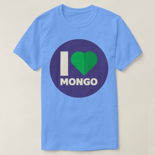 T-shirt MongoDB I Love Mongo (Design devant)