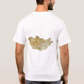 T-shirt Mongolie Drapeau + Carte + Texte (Dos)