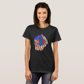 T-shirt Mongolie Mongol Chest USA Drapeau Mongol Mongol (Devant entier)