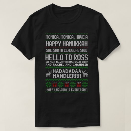 T-shirt Monica a un joyeux fils de Noël Hanoukka Phoebes (Design devant)