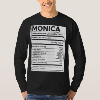 T-shirt Monica Nutrition Information Problème Résoudre Dur