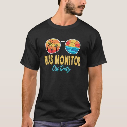 T-shirt Moniteur D'Autobus Lunettes De Soleil Hors Service (Devant)