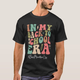 T-shirt Moniteur de bus dans mon dos à l'ère scolaire Femm