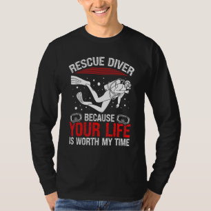 T-shirt Moniteur de plongée de secours humour plongeur de