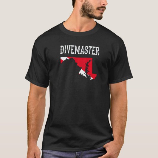 T-shirt Moniteur de plongée Maryland Divemaster Plongée F (Devant)