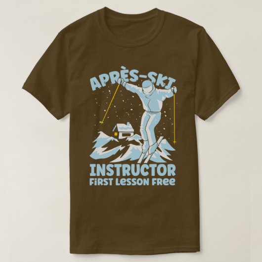 T-shirt Moniteur de ski Après Ski (Design devant)