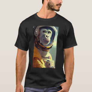 T-shirt Monkey Ape Animal Astronaut Espace Univers Galaxie