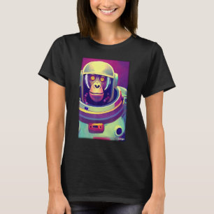 T-shirt Monkey Ape Animal Astronaut Espace Univers Galaxie