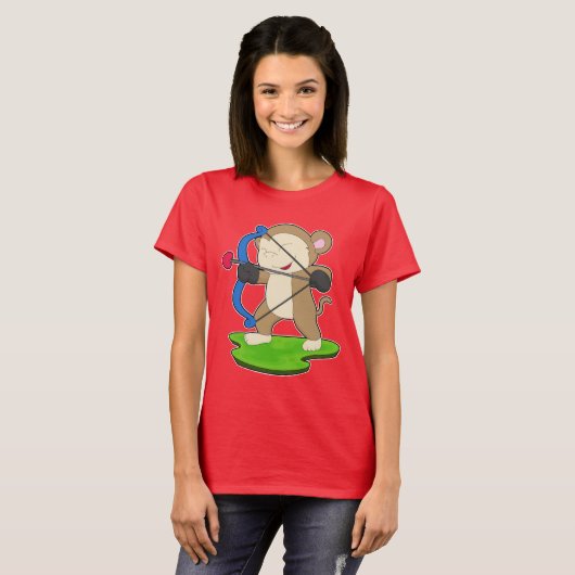 T-shirt Monkey Archer Arrow Bow (Devant entier)